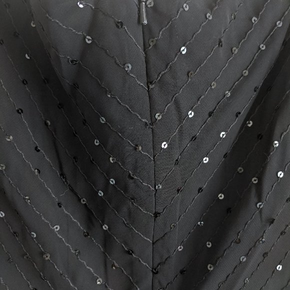 Evan Picone V Neck Night Black Dress 10P - Picture 7 of 8